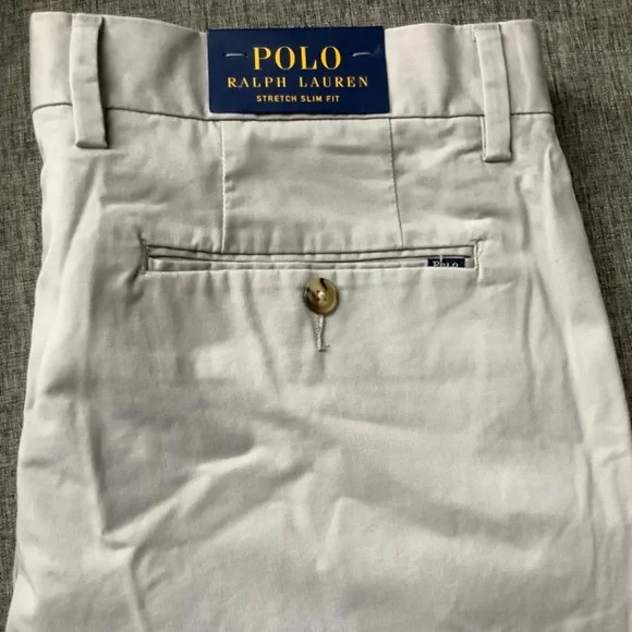 New Polo Ralph Lauren Stretch Slim Fit Gray Pants Size 36x34 - Picture 2 of 9